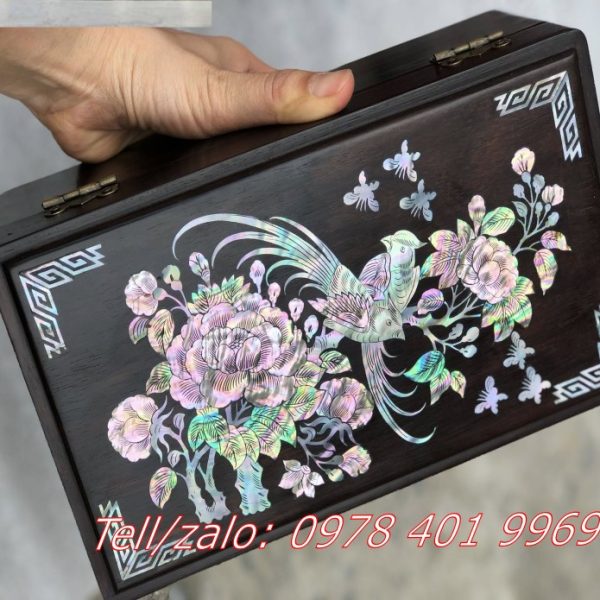 Hộp quà khảm hoa hồng chim sẻ