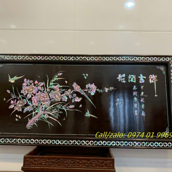 Tranh ốc khảm Khai hoa phú quý