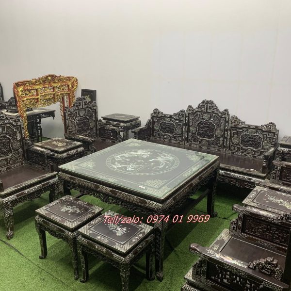 Bộ trường kỷ Ngũ Lân Vờn Cầu