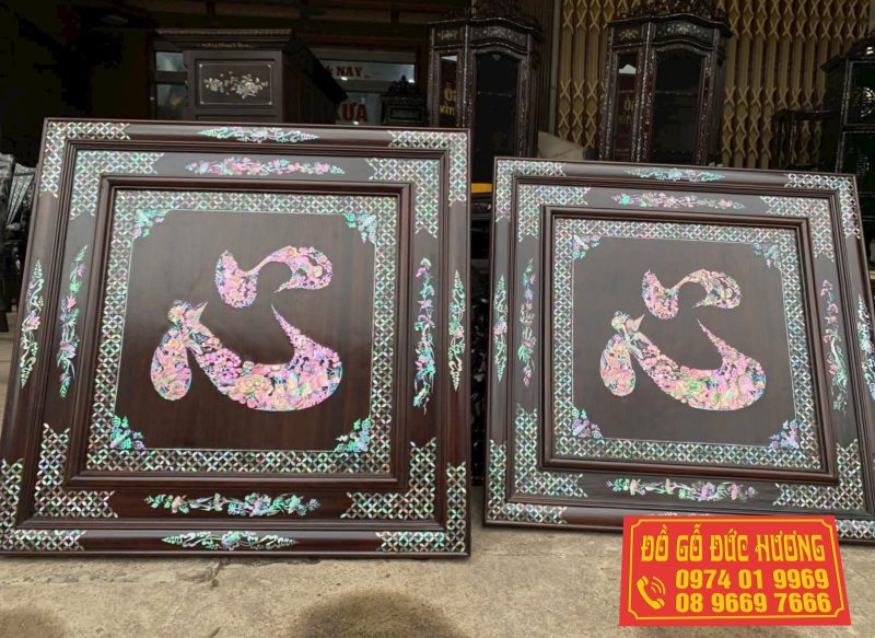 Tranh chữ tâm khảo ốc đẹp ốc nhập khẩu