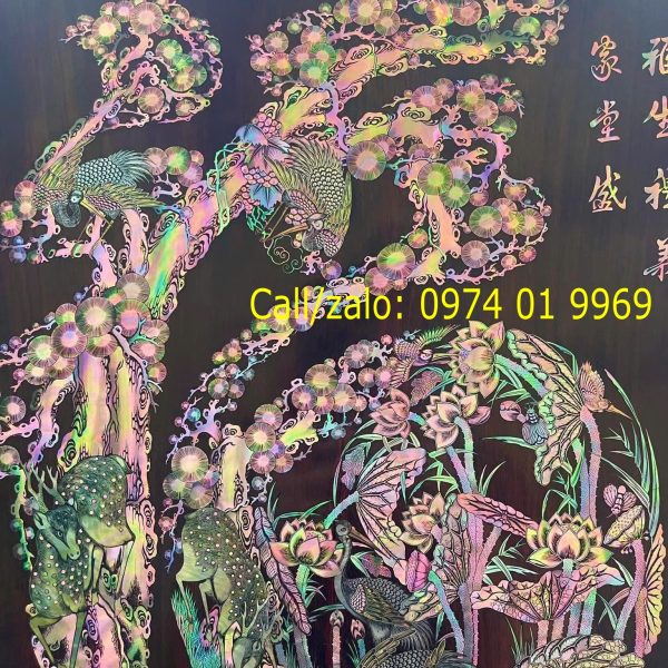Chữ phúc khảm ốc đỏ lửa vàng chanh